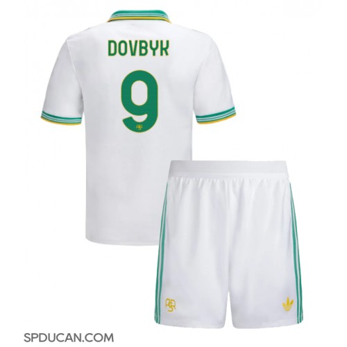 Dječji Nogometni Dres AS Roma Artem Dovbyk #9 Rezervni 2025-26 Kratak Rukav (+ Kratke hlače)